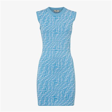 fendi blue viscose dress|Light blue viscose dress .